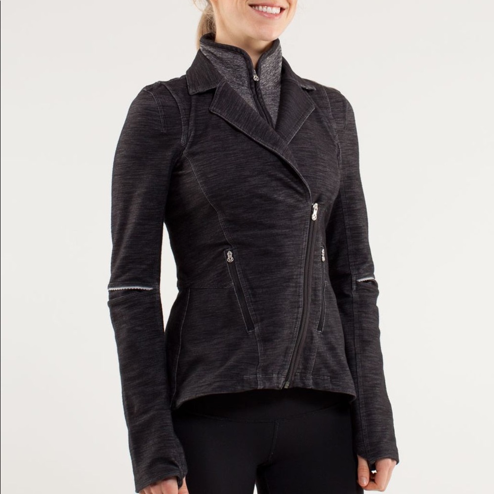 Size 4 Lululemon ride on blazer Black/Fossil jacket